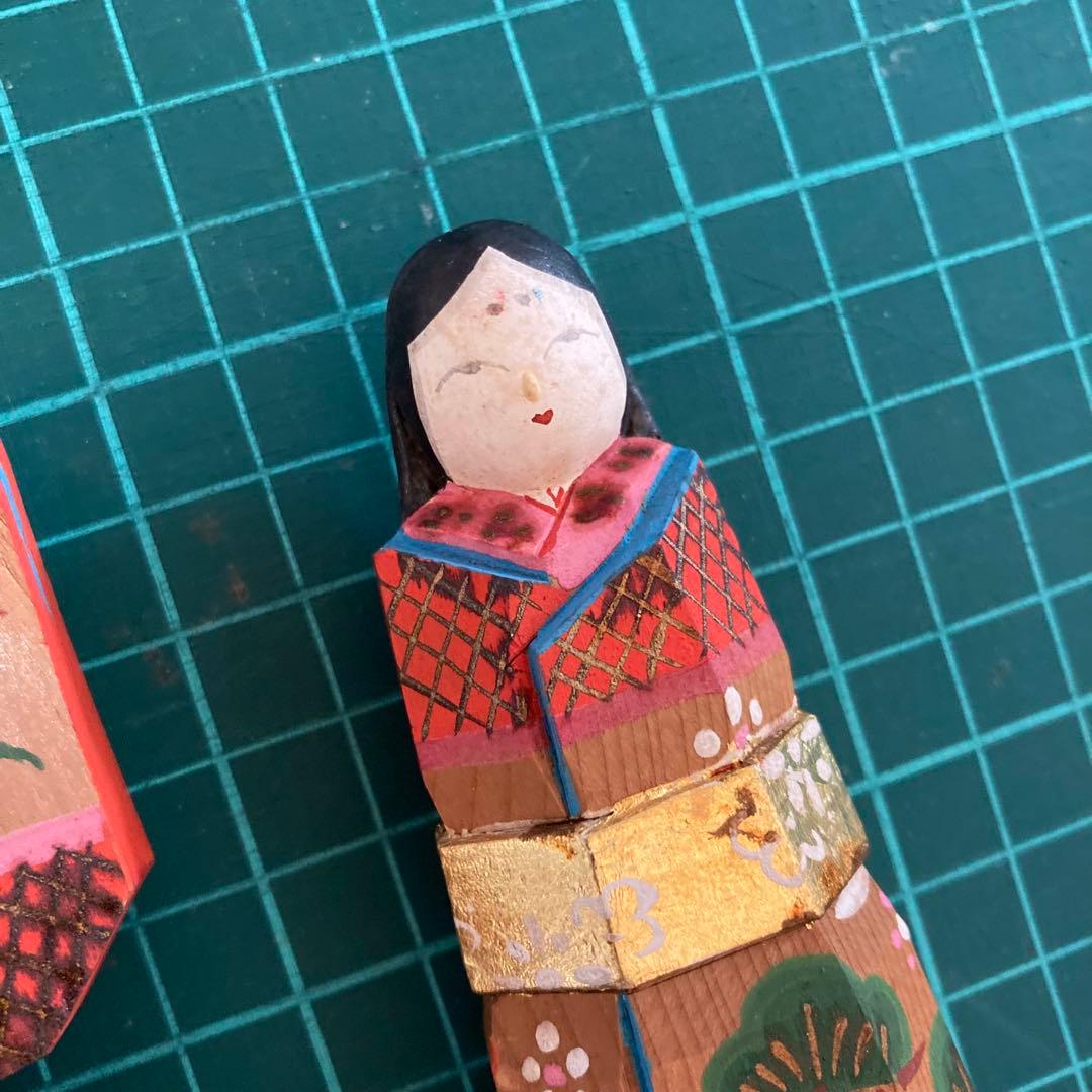 奈良県 伝統工芸品 奈良一刀彫 立雛 雛人形セット