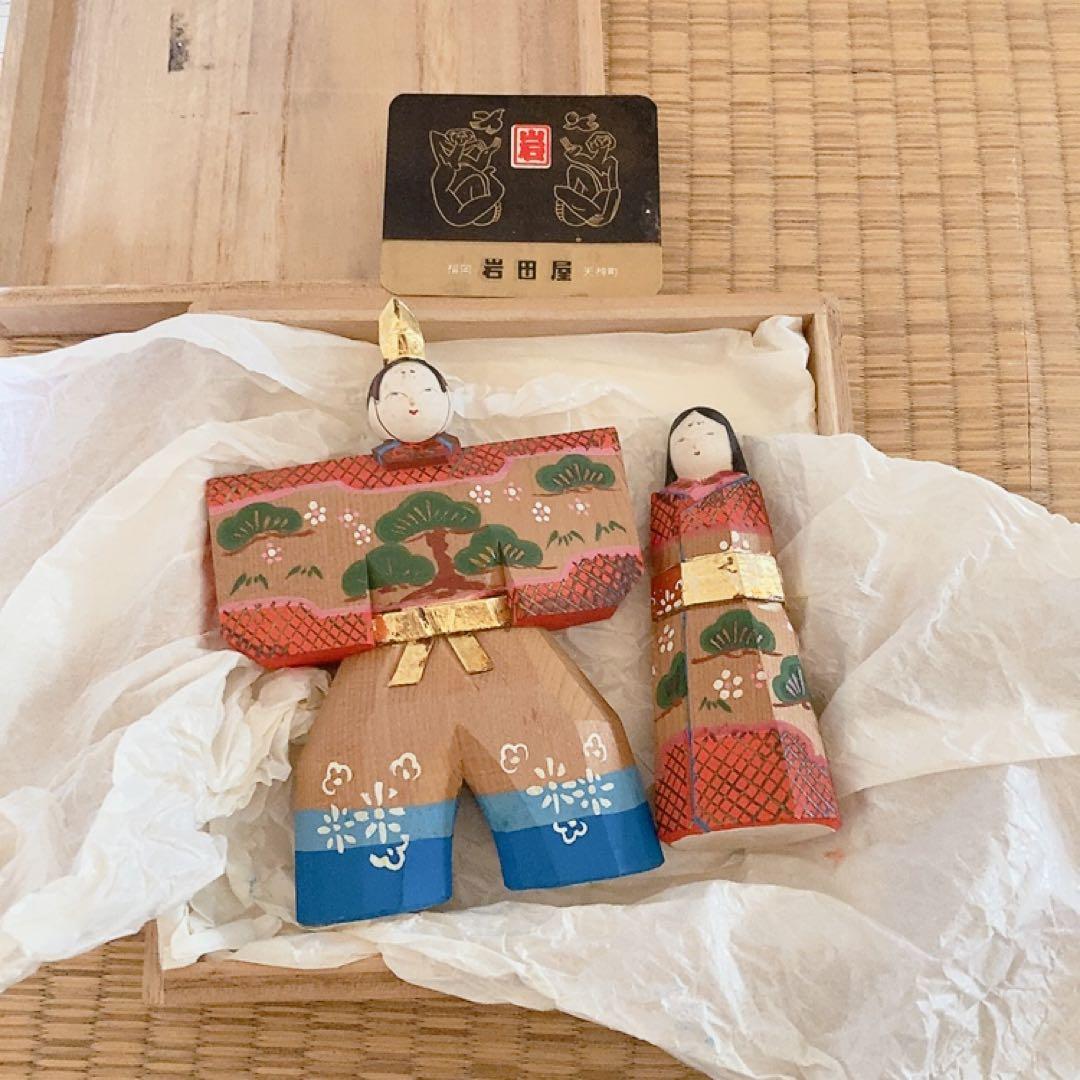 奈良県 伝統工芸品 奈良一刀彫 立雛 雛人形セット