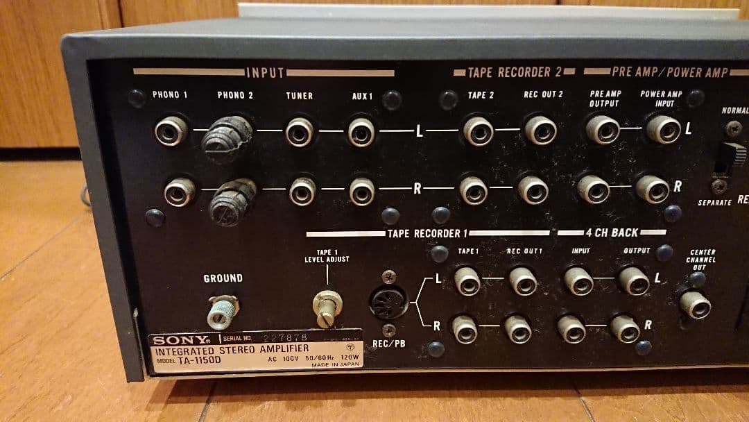 稀少 外箱 説明書付 プリ・メインアンプ　SONY TA-1150D