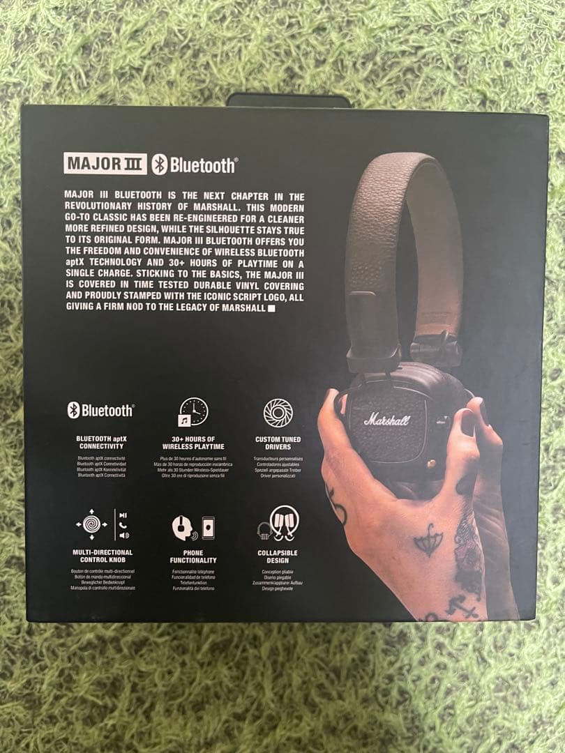 Marshall Major III Bluetoothヘッドフォン　ブラウン