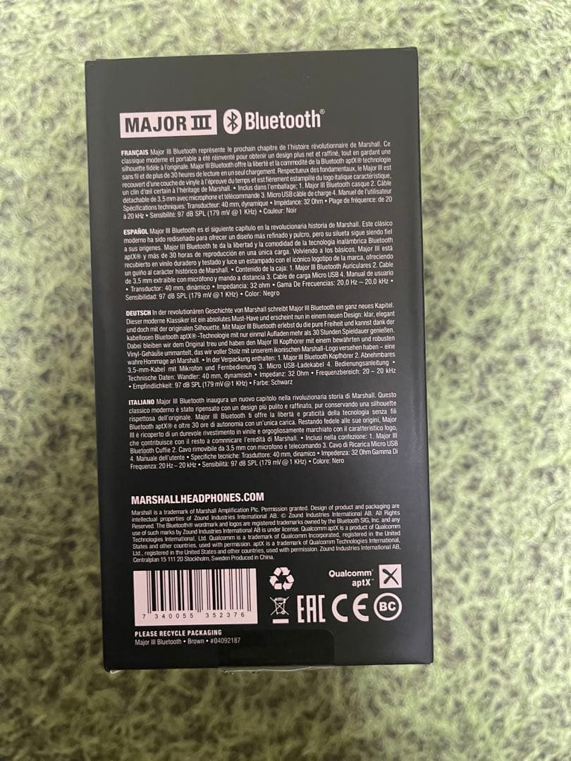 Marshall Major III Bluetoothヘッドフォン　ブラウン