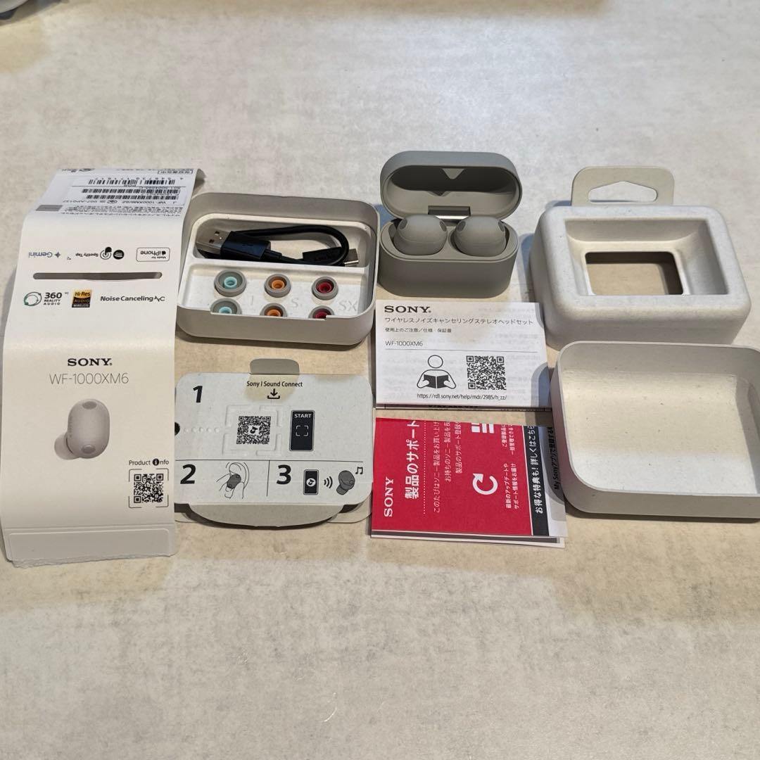 美品 SONY WF-1000XM6 シルバー シリコンケース付
