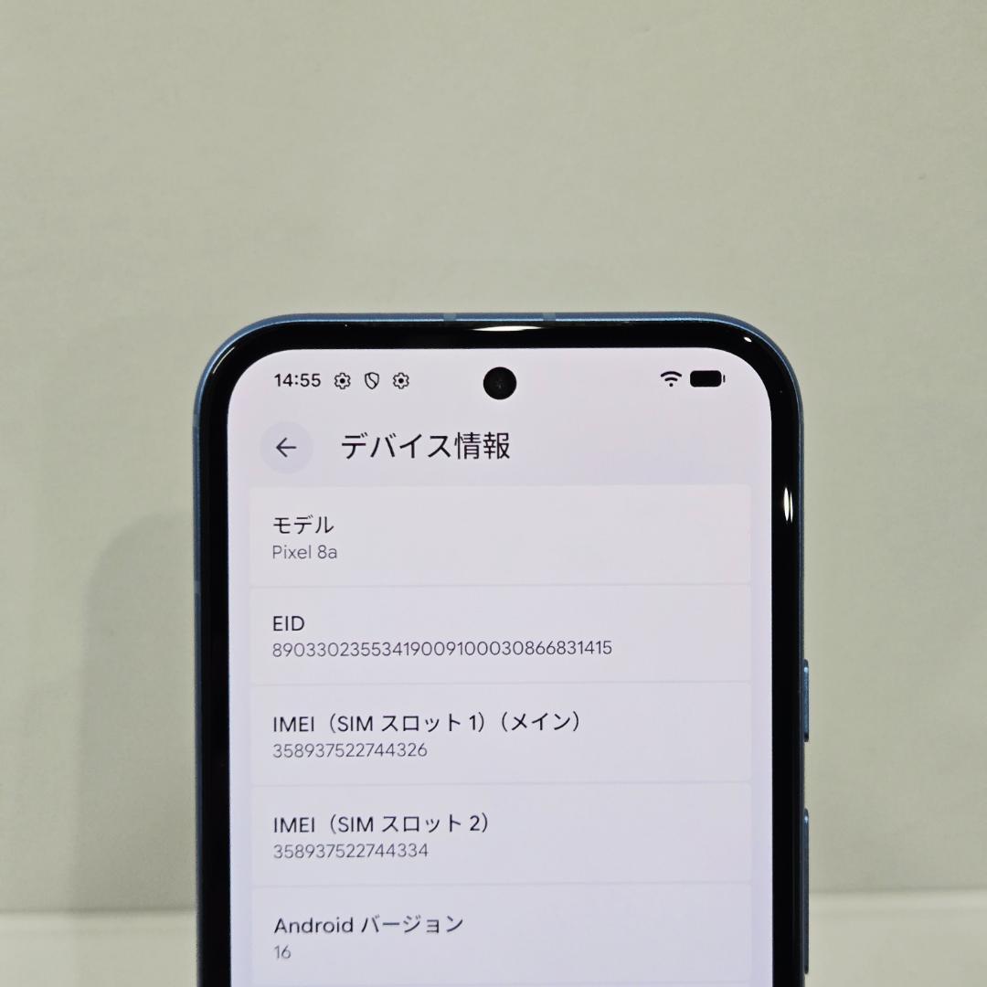 01 Google Pixel 8a ベイ (ブルー) SIMフリー 美品