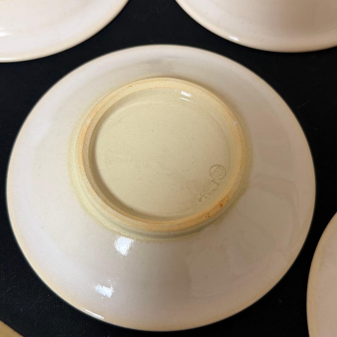 赤膚焼　奈良絵　銘々皿　5枚　共箱　大塩昭山　未使用品　茶陶　伝統