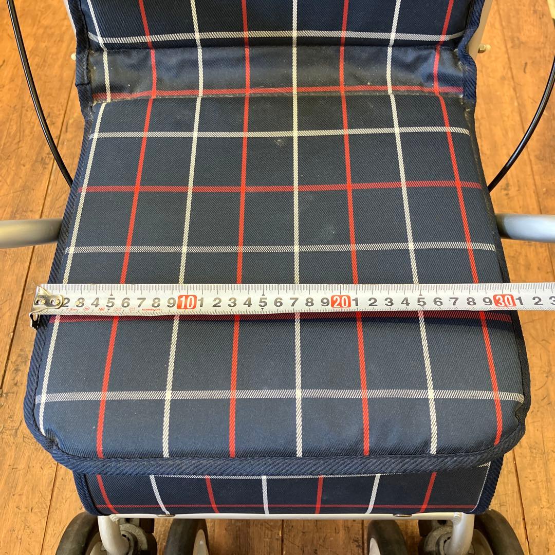 昭和レトロ 幸和製作所 テイコブ チェック柄 シルバーカー シニアカー 手押し車