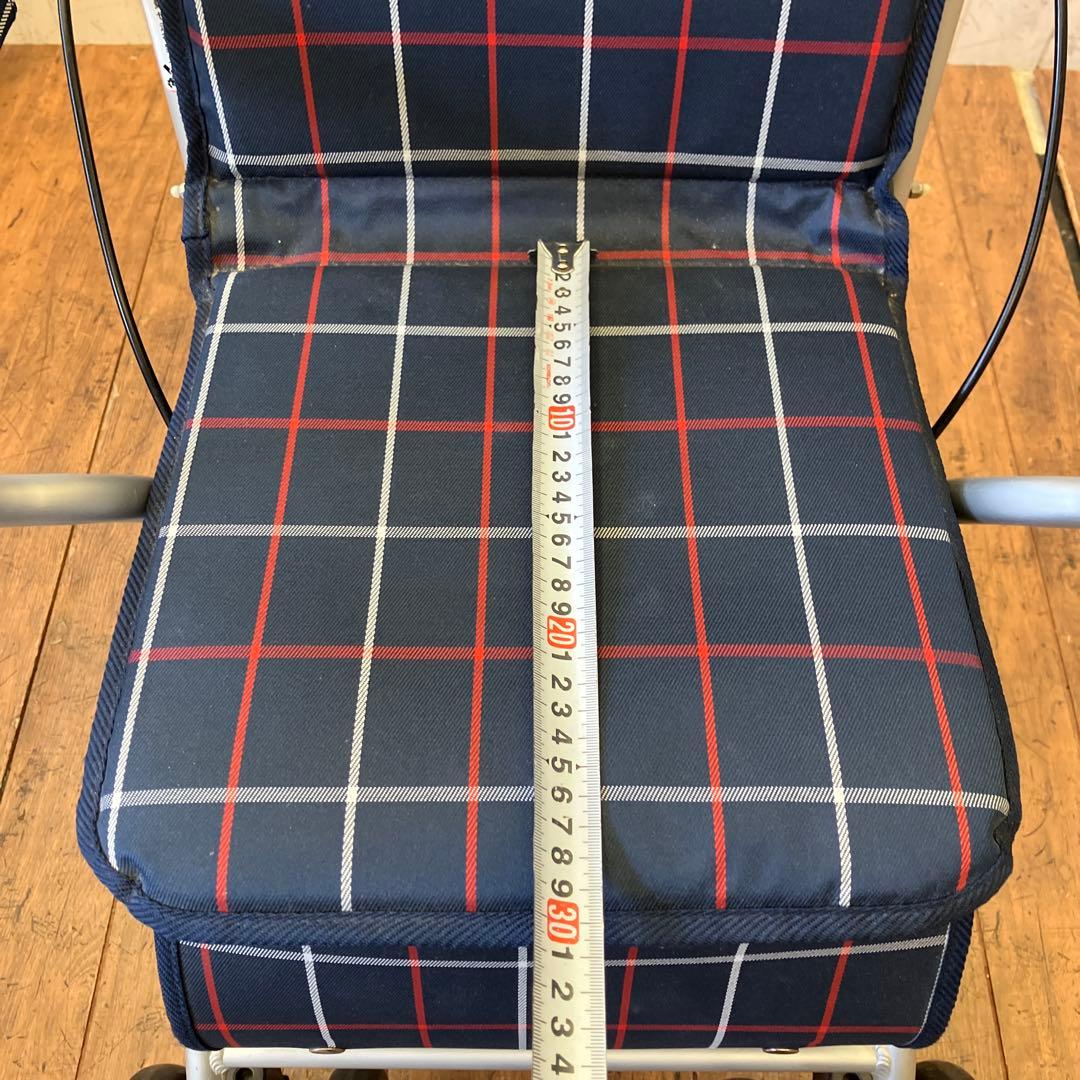 昭和レトロ 幸和製作所 テイコブ チェック柄 シルバーカー シニアカー 手押し車