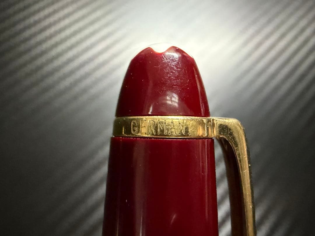美品 モンブラン マイスターシュテュック 144 EF ボルドー 中白 万年筆