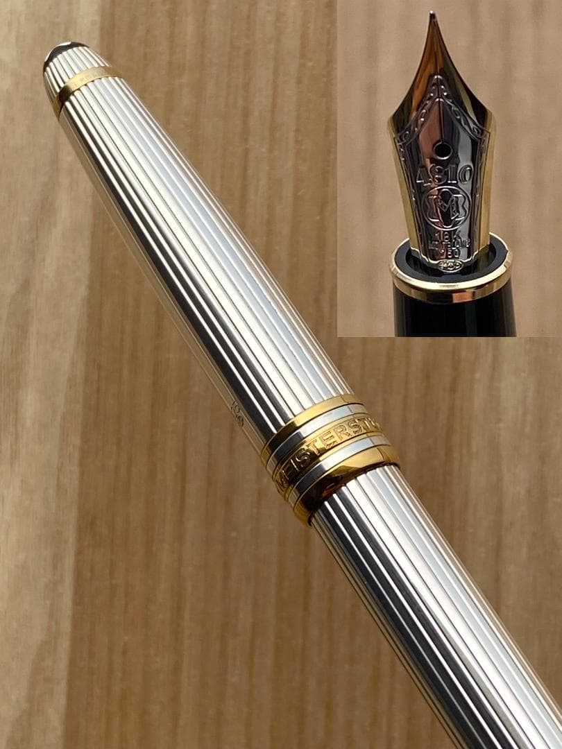 未使用に近い モンブラン ソリテール1448 シルバー18K EF 925万年筆