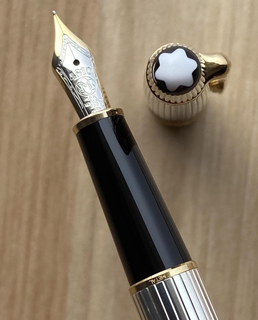 未使用に近い モンブラン ソリテール1448 シルバー18K EF 925万年筆
