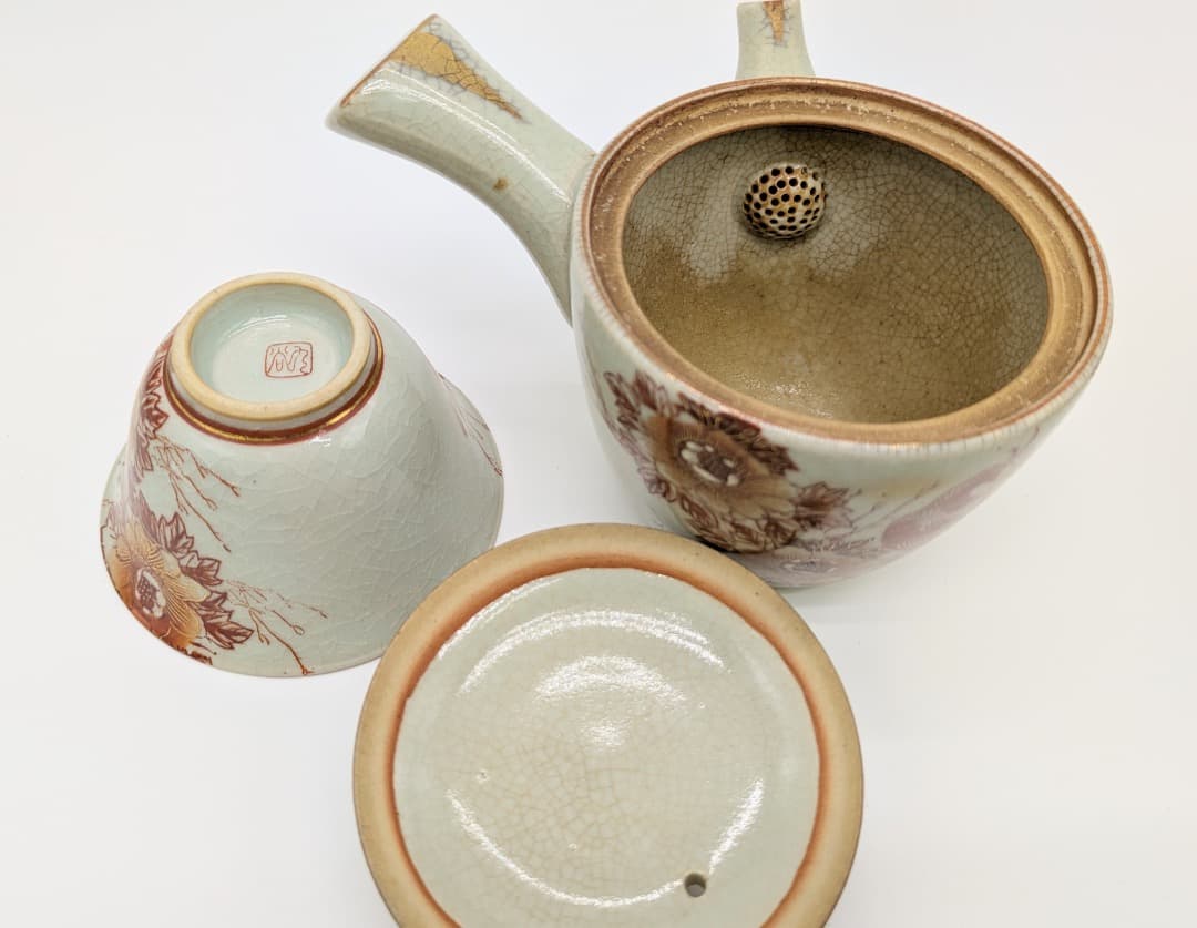 【希少・共箱付】香蘭社 茶器揃 2セット 金彩 赤絵 美品