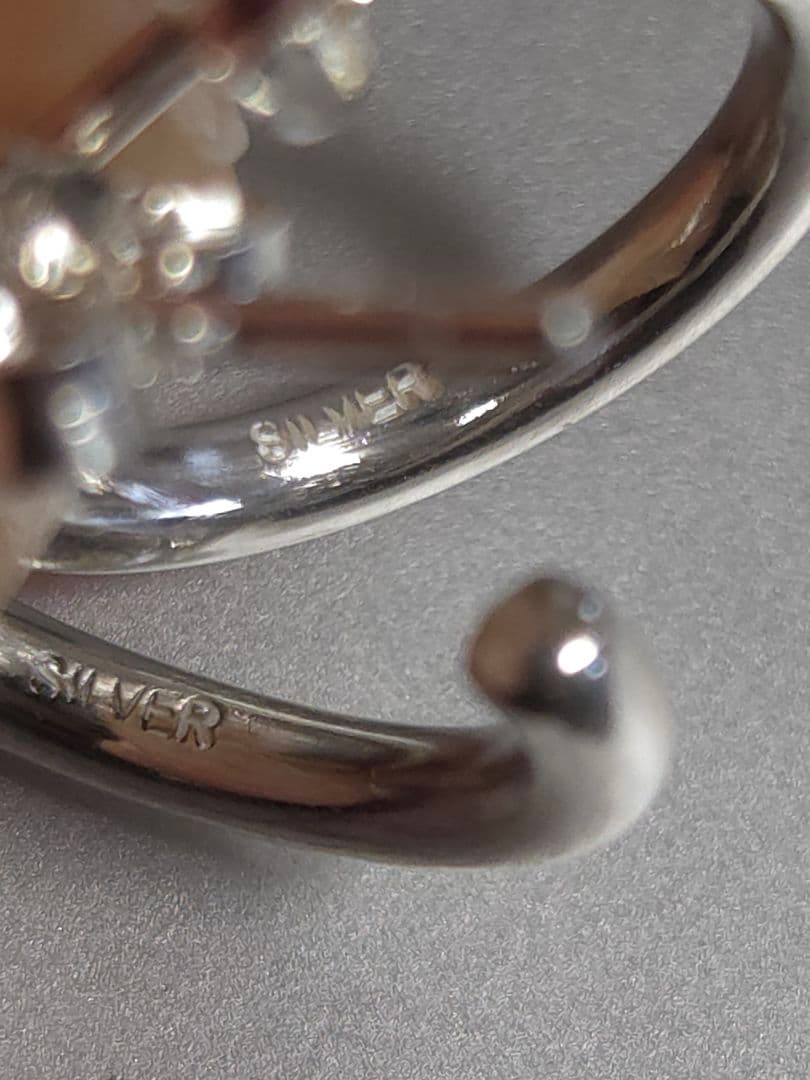 ハンドメイド　フープピアス　シルバー