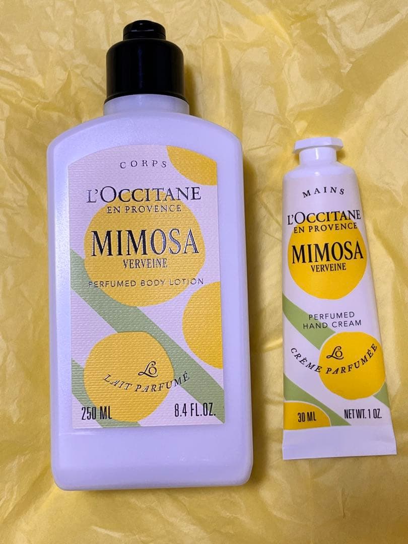 L'OCCITANE ミモザ　ボディローション＆ハンドクリームセット【数量限定】