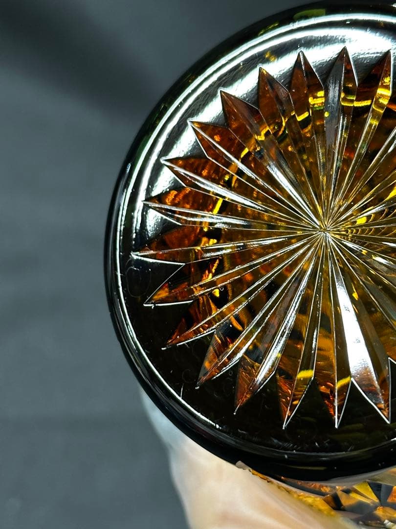 【美品】切子　菊繋ぎ　籠目　切子グラス　ロックグラス　グラス