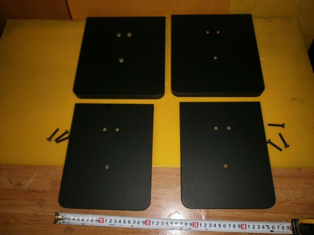 天板４枚付　ハヤミSB型　大型　スピーカースタンド2台、肉厚木製　美品