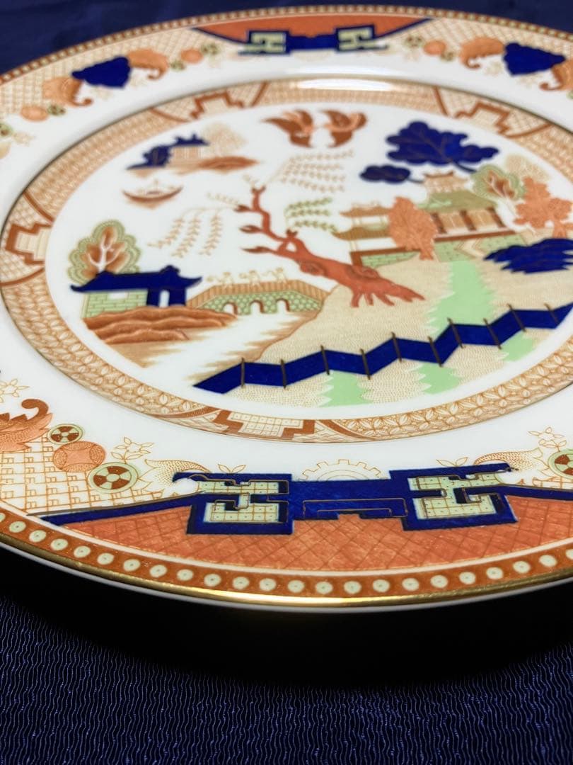 新品　錦山水　ダブルフェニックス　飾り大皿　ニッコー