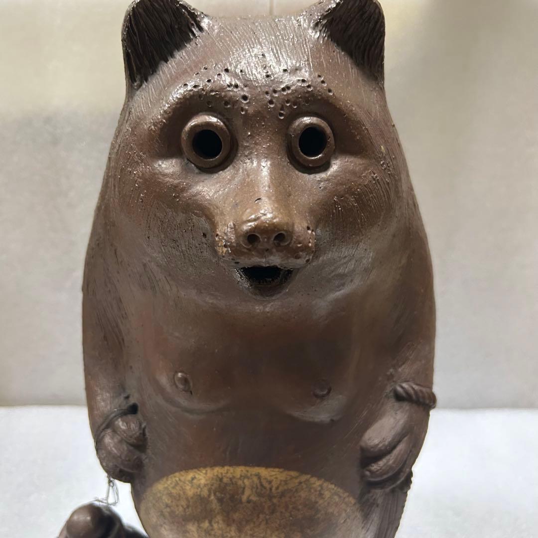 【極美品】信楽焼 たぬき 15号 約46cm 6.4kg 縁起物 商売繁盛 置物