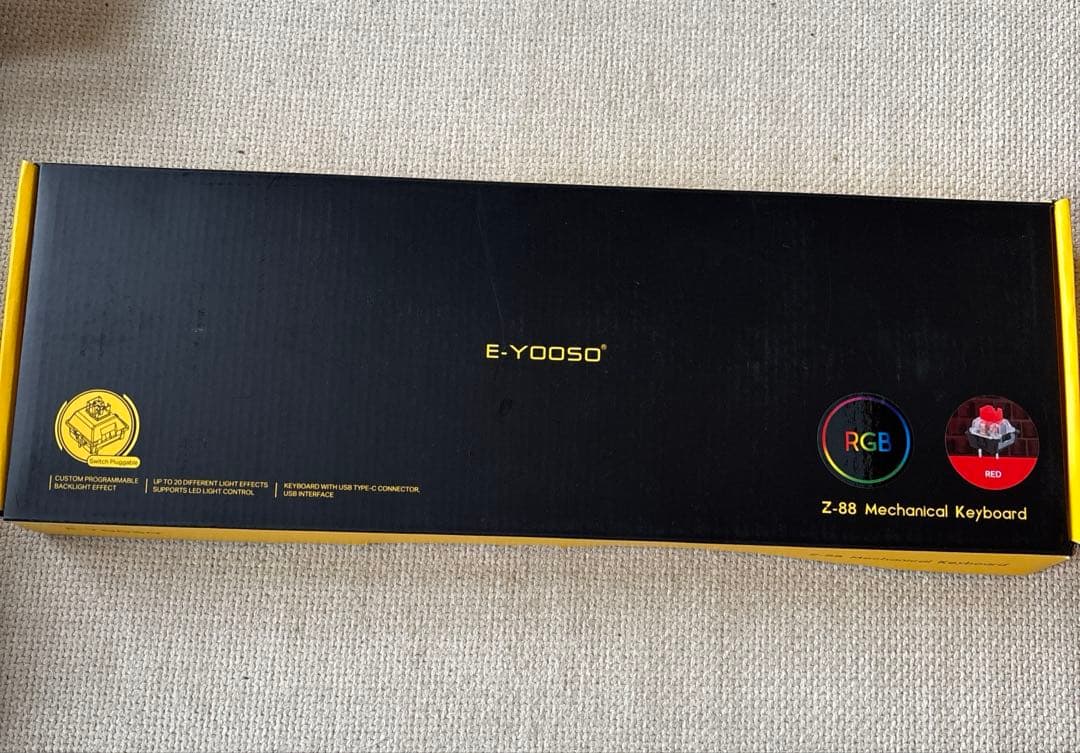 日本語配列e元素メカニカル式ゲーミングキーボードE-YOOSOZ-88赤軸未使用