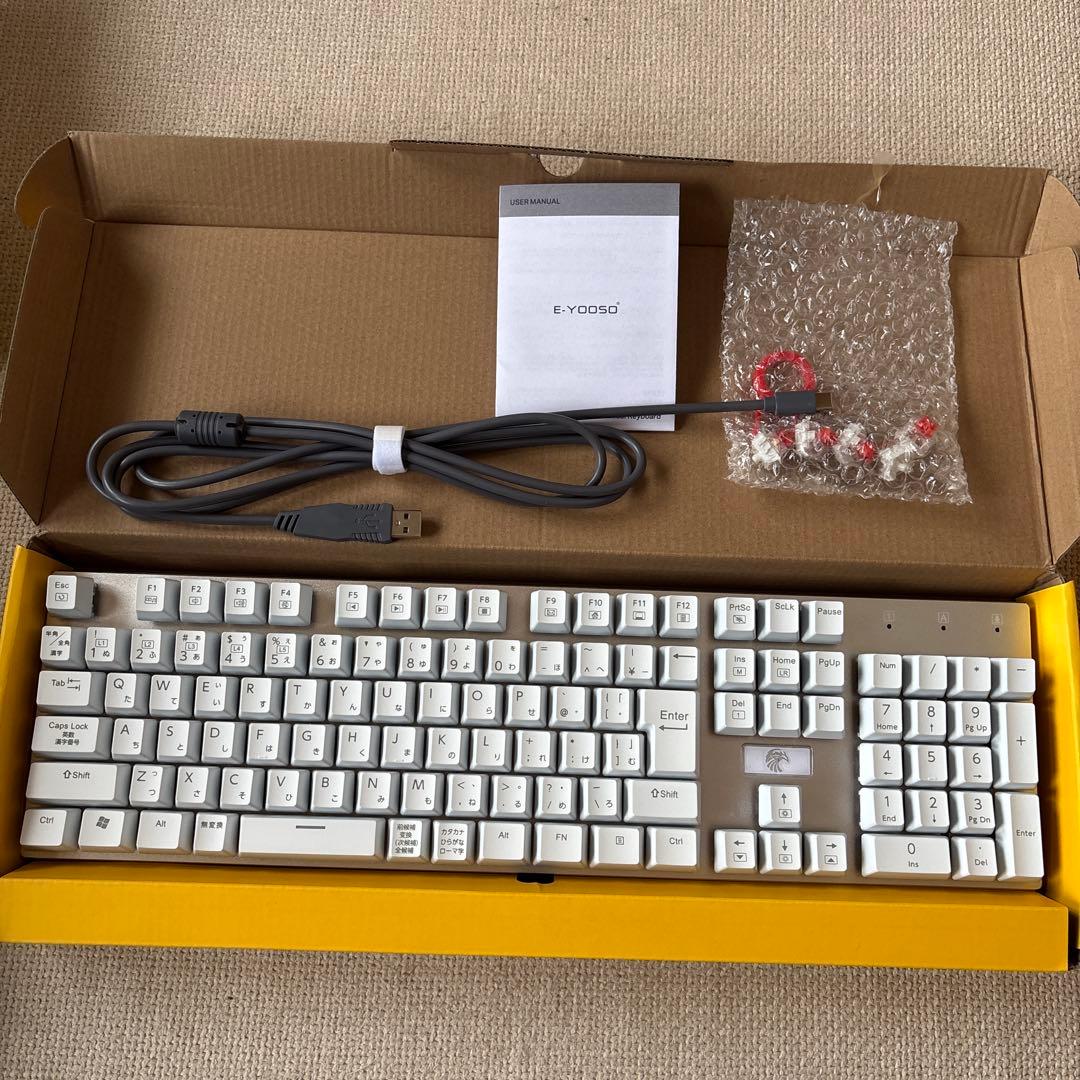 日本語配列e元素メカニカル式ゲーミングキーボードE-YOOSOZ-88赤軸未使用