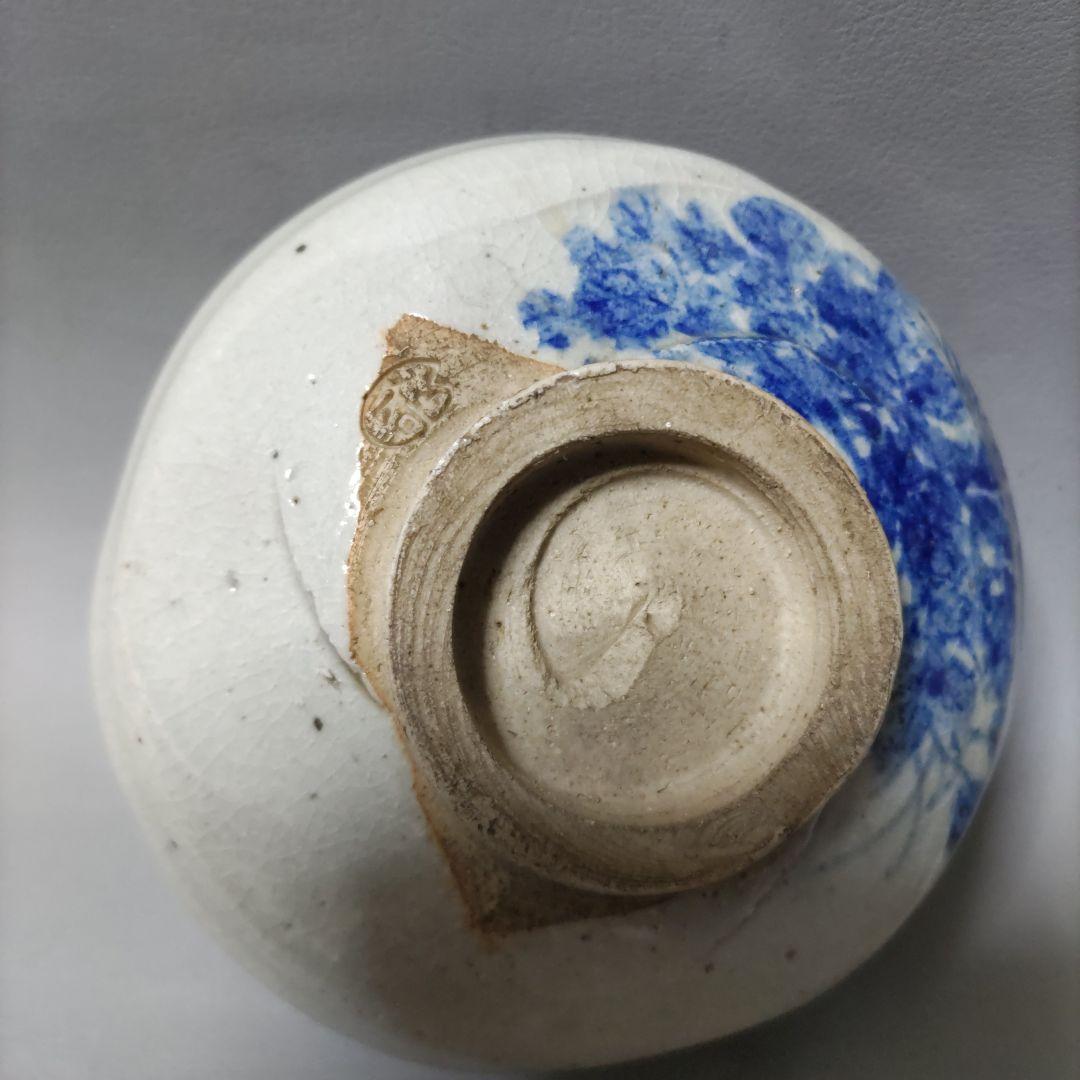 山本石荘画　抹茶茶碗