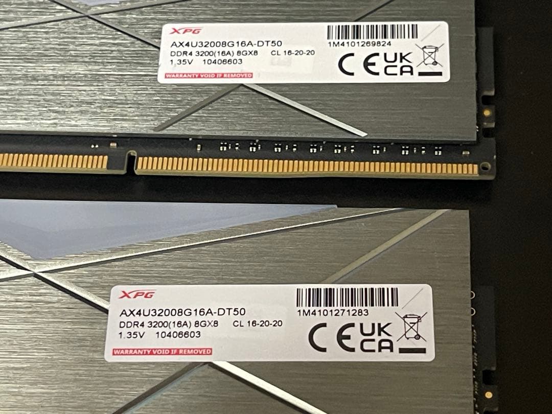 XPG SPECTRIX D50 RGB DDR4-3200 16GB 完動品