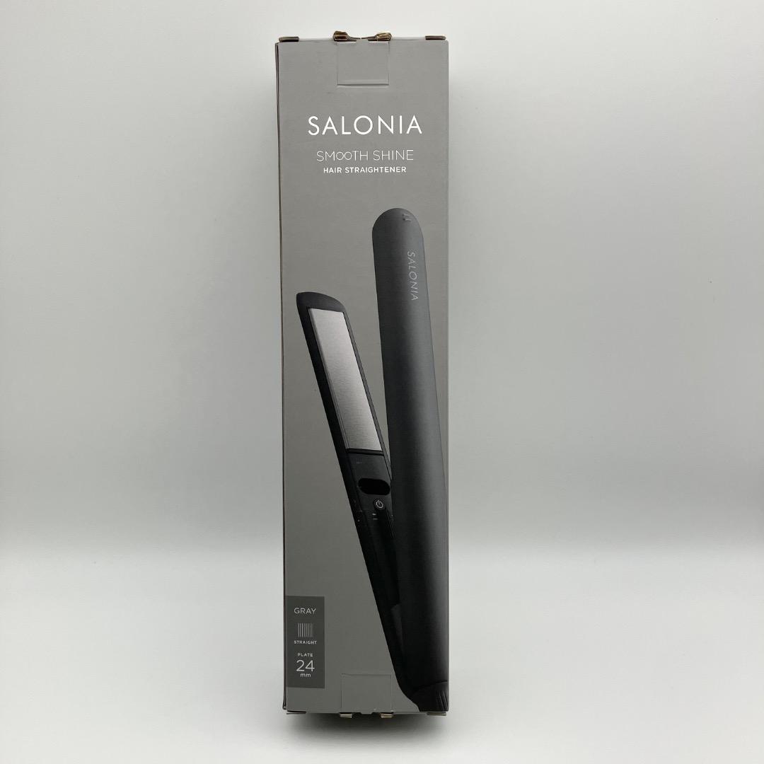 未使用品 サロニア スムースシャイン ストレートヘアアイロン 24mm グレー