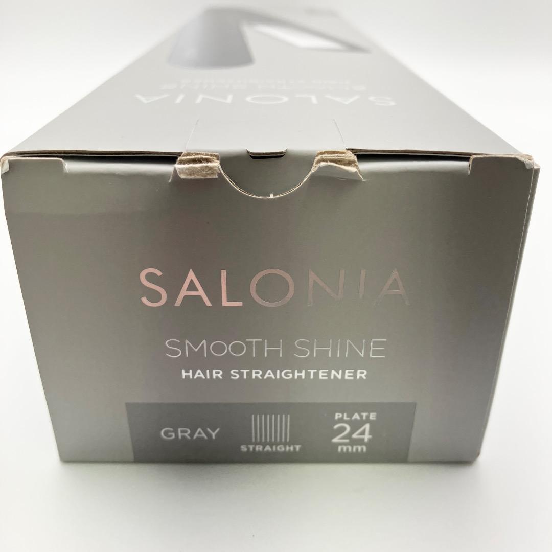未使用品 サロニア スムースシャイン ストレートヘアアイロン 24mm グレー