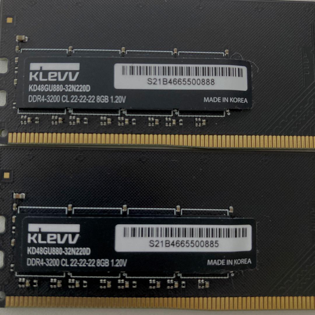 【動作確認済】DDR4-3200 8GB×2 （計16GB）SK hynix製