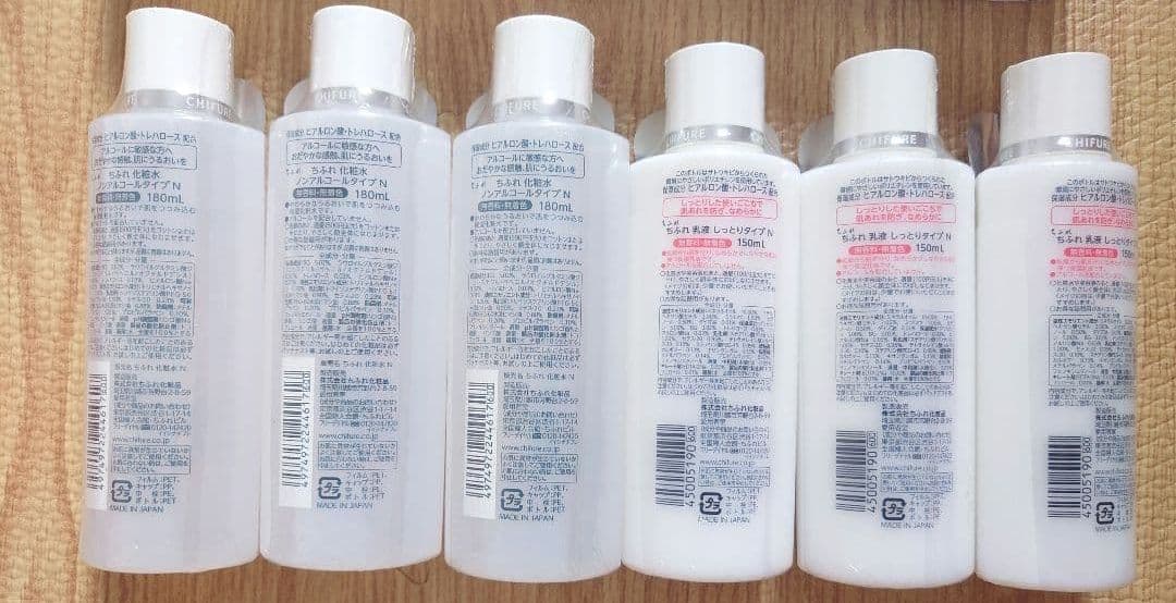 ちふれ　化粧水+乳液 200ml×18本セット 新品未開封