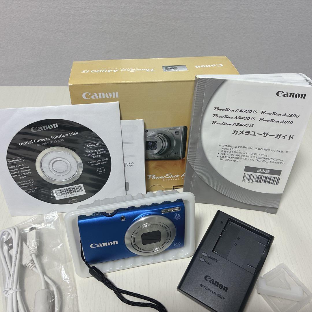 極美品✨ キヤノン Canon PowerShot A4000 IS ブルー