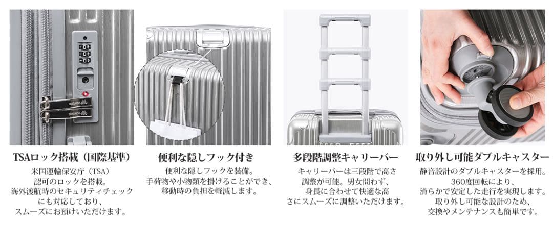 スーツケース⭕️XLサイズ⭕️キャリーケース 機内持ち込み 大容量