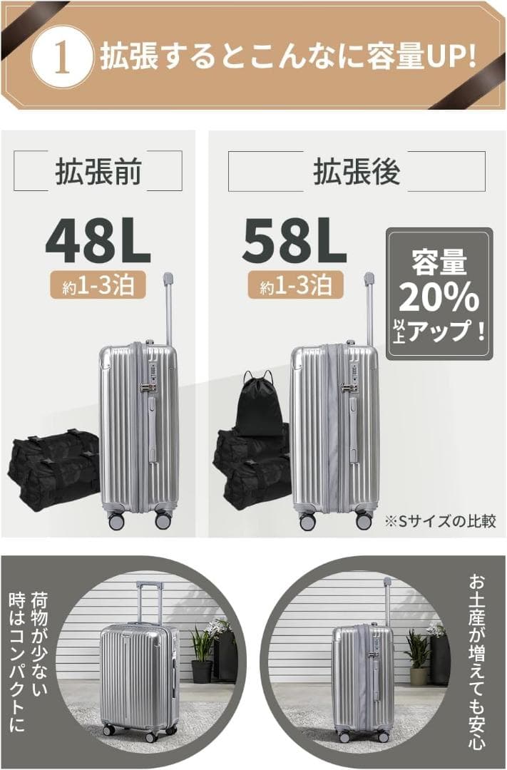 スーツケース⭕️XLサイズ⭕️キャリーケース 機内持ち込み 大容量