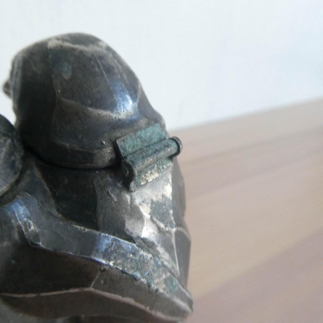インク壺　ビンテージ／骨董品　金属製（ピューター？）　日本製
