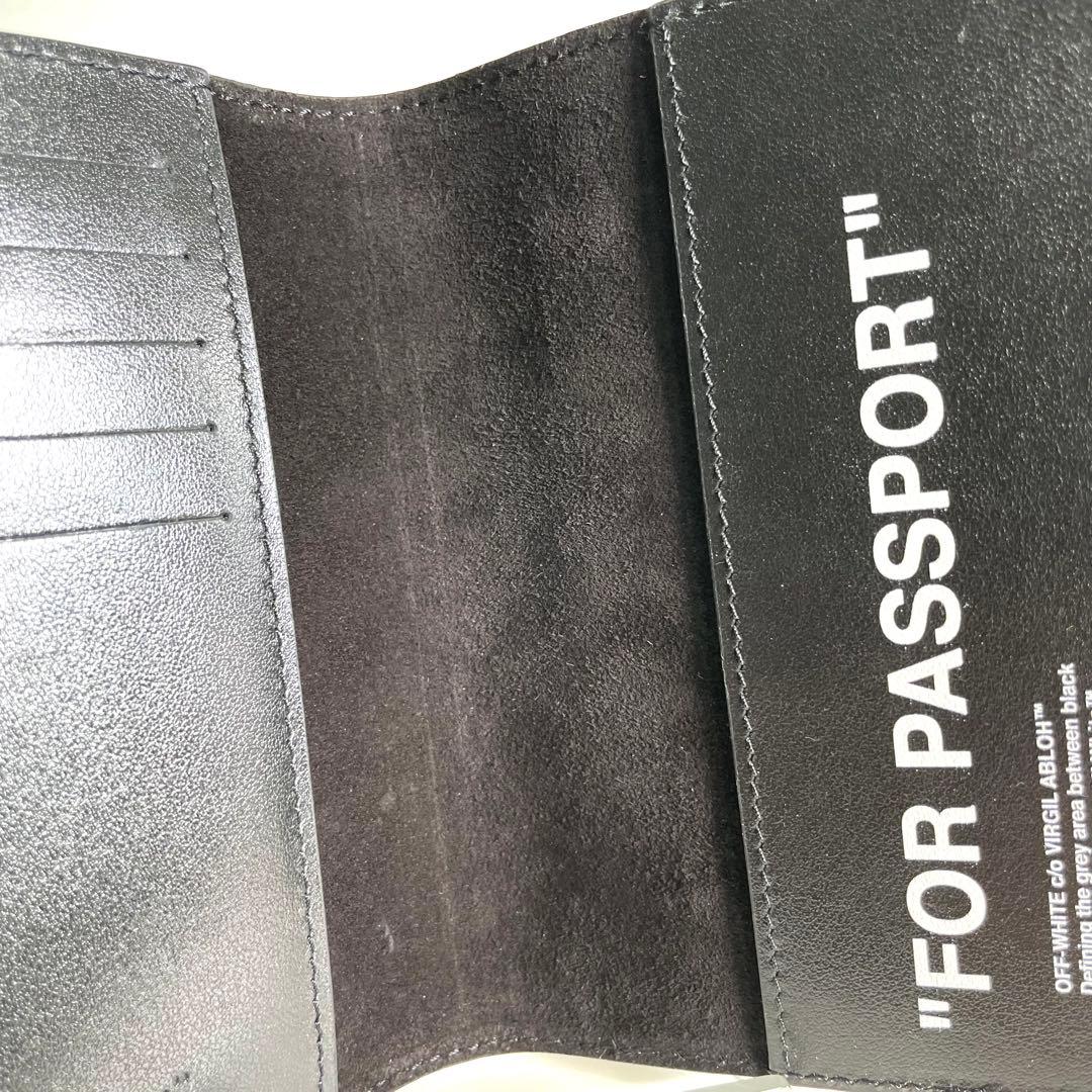 美品 Off-White オフホワイト パスポートケース シルバー リフレクター