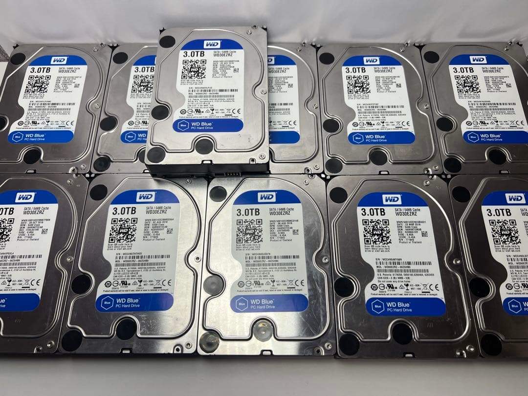 ち*わ様 正常動作品　WD 3.0TB HDD 3.5インチ 12個セット　20