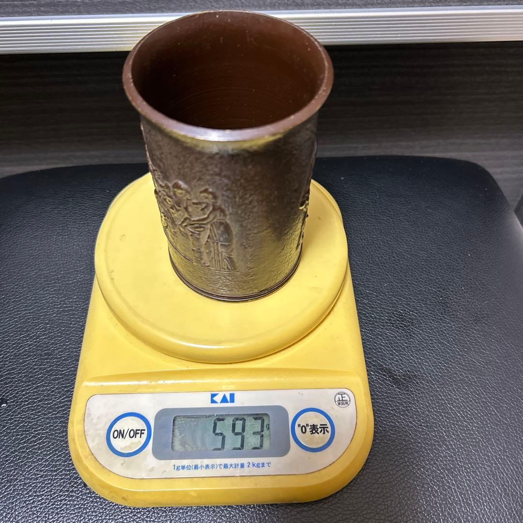Pfizerロゴ 真鍮製レリーフカップ 593g 古代ギリシャ風