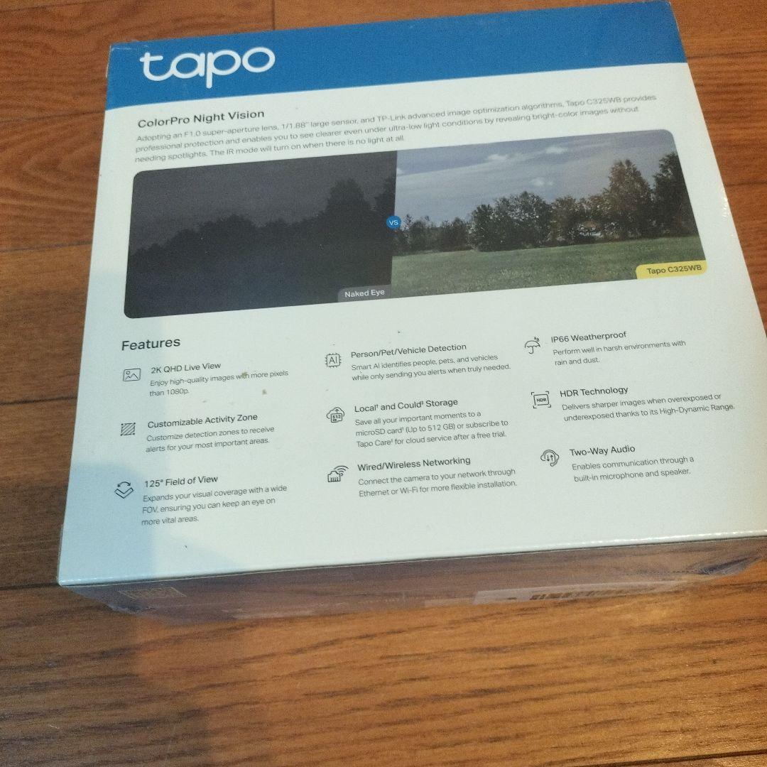 新品未開封品　TP-Link Tapo C325WB V2　屋外カメラ