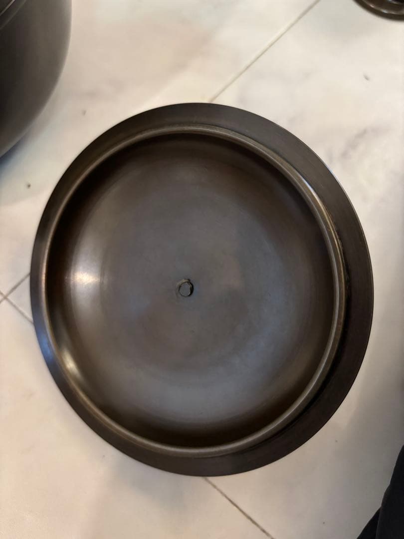 釜師 金森紹栄作 唐銅 皆具　茶道具 共箱