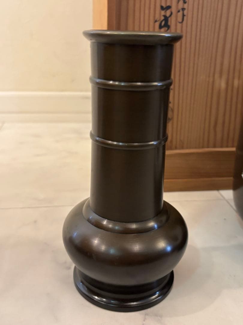 釜師 金森紹栄作 唐銅 皆具　茶道具 共箱