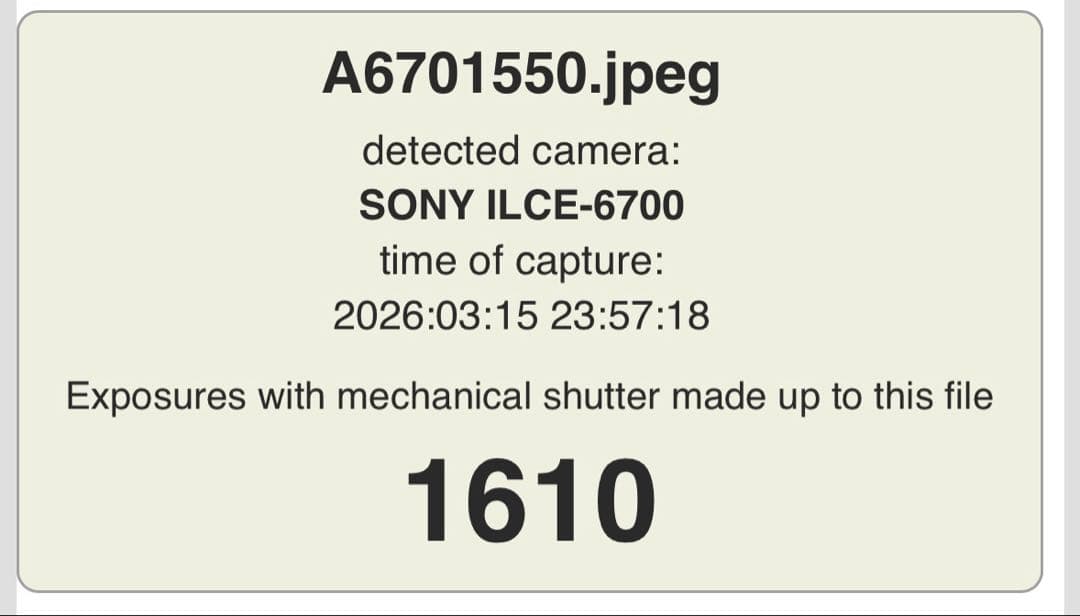 【ショット数1610】SONY α6700 ILCE-6700 ブラック