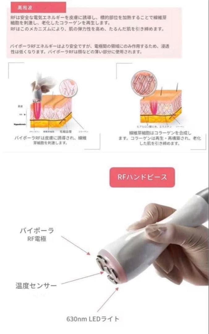 新古品エレクトロポレーション RF美顔器　美容機器　美容液導入