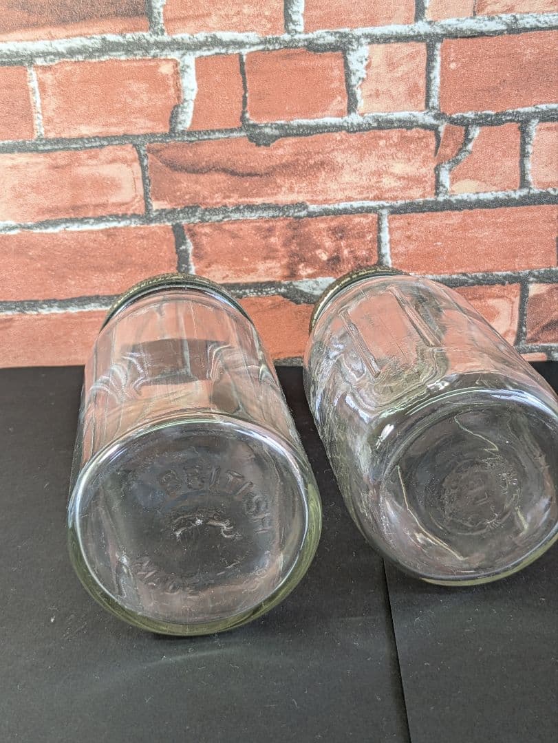 イギリス アンティーク ガラスジャー キルナー KILNER 2本セット