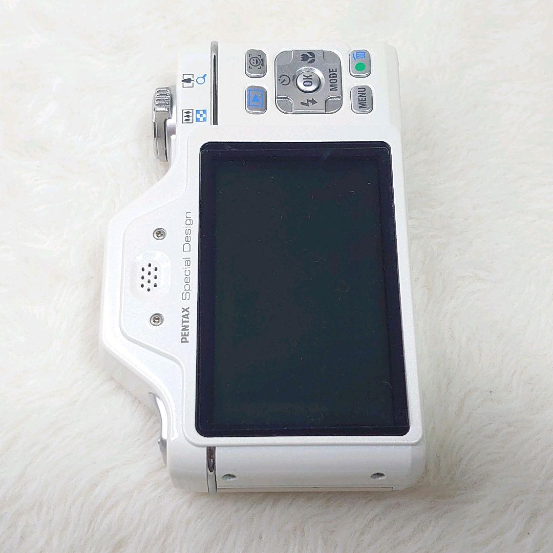 ✨動作品✨PENTAX Optio I-10 ホワイト ベージュ デジカメ