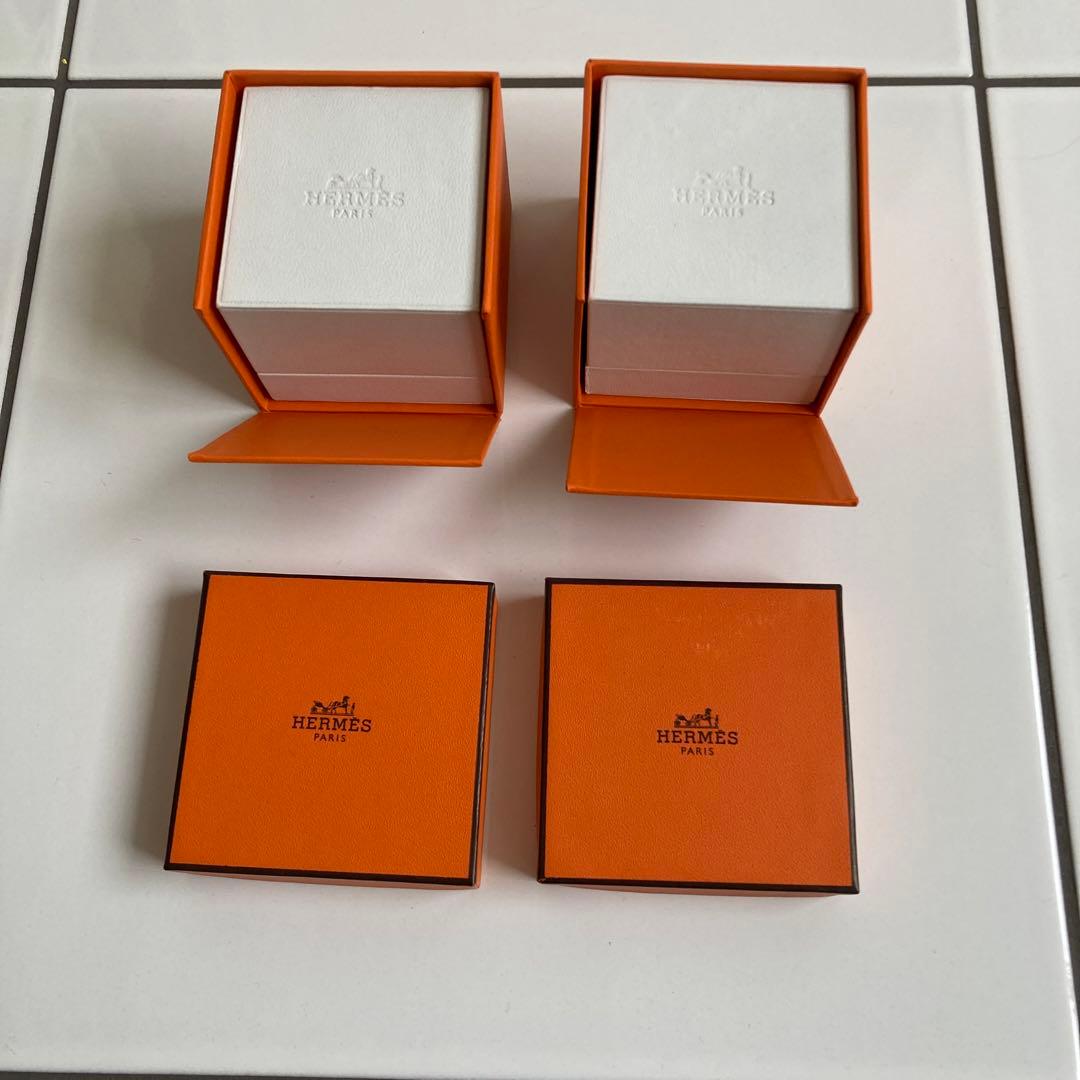 エルメス　オレンジBOX、ジュエリーケース、リボン各2