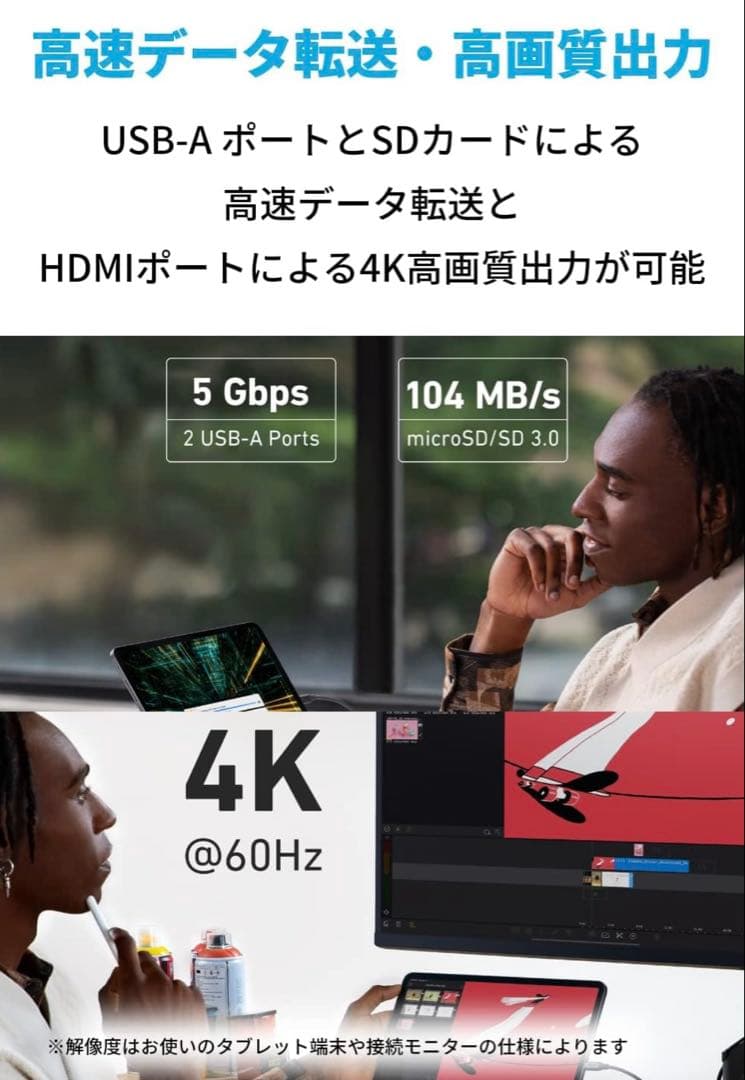 Anker 551 USB-C ハブ（8-in-1, Tablet Stand）