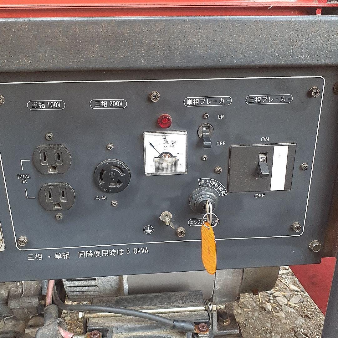 緊急用 発電機 EGR5000TC-E 三相200V 5.0ｋVA 単相100V