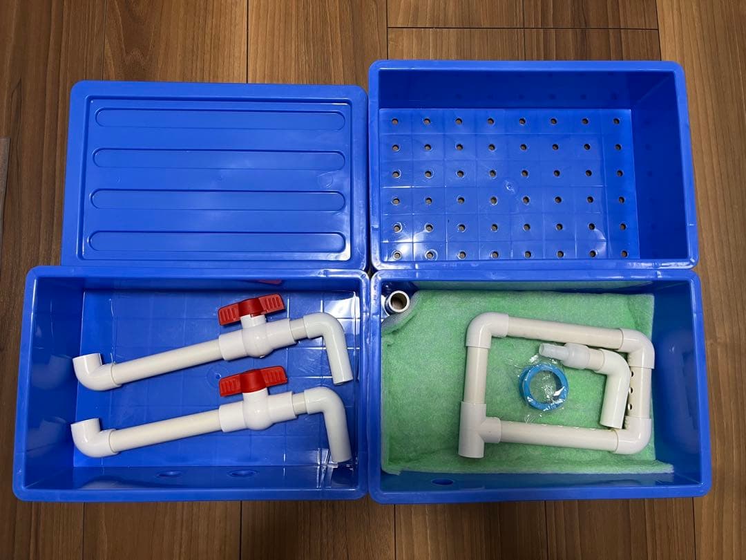 水中ポンプ高機能ろ材2段付き　すぐに使えるフルセット　水槽用3段式濾過フィルター