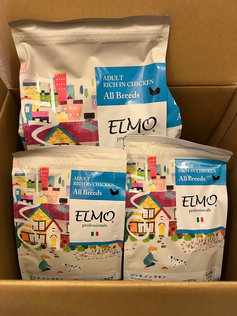 ELMO リッチインチキン ドッグフード 3kg×1袋、800g×２袋
