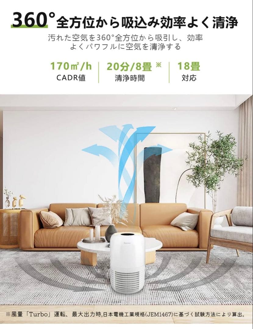 空気清浄機 花粉 集じん 二重除菌【PSE&METI認証済み】 BX-100