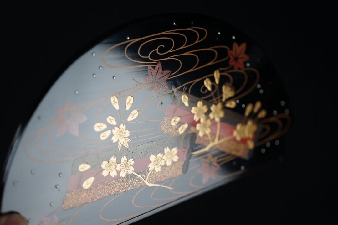 花筏蒔絵 手桶水指 時代物 共箱 茶道具