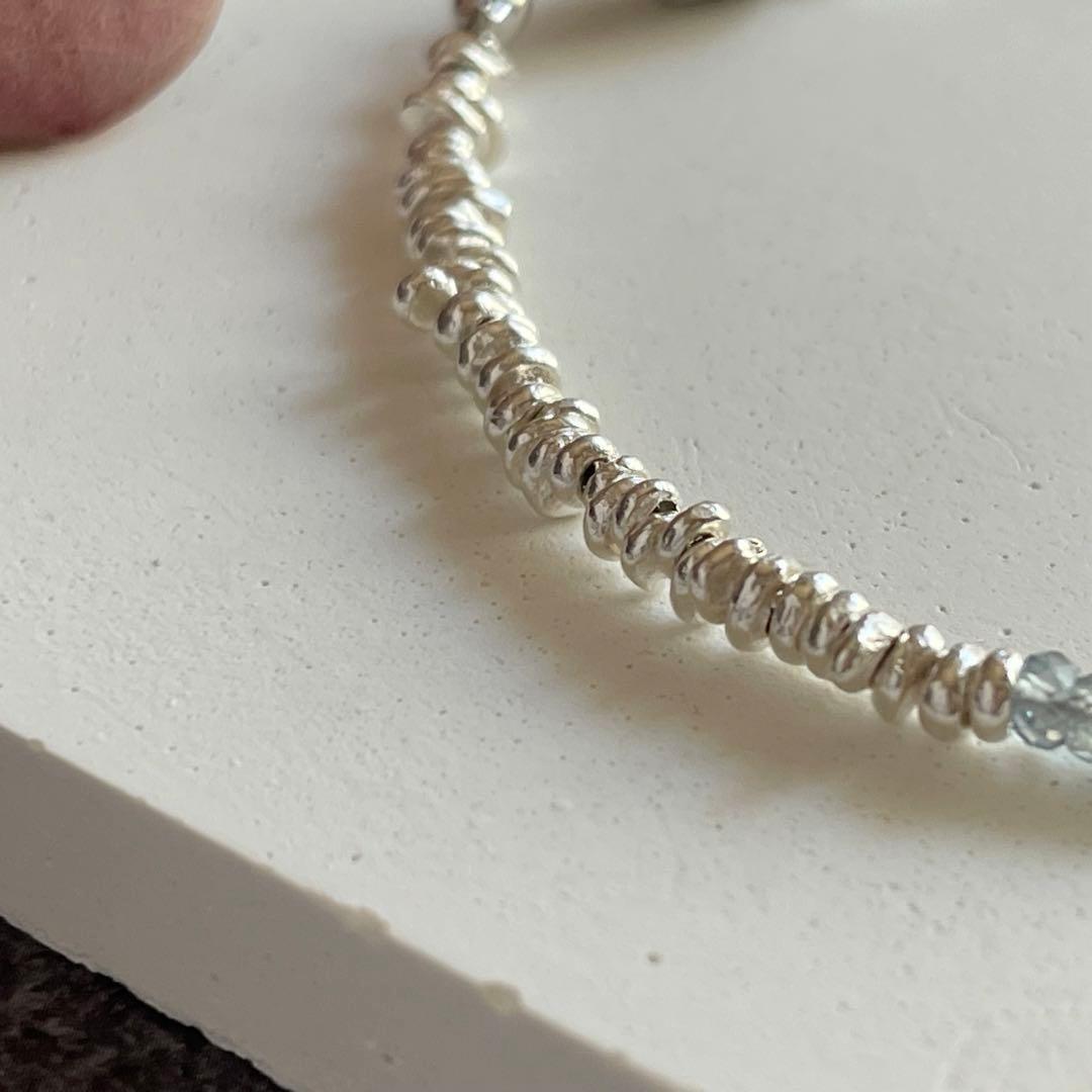 ブルーサファイア カレンシルバー ブレスレット silver925